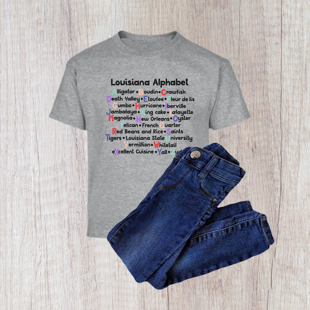 Louisiana Alphabet – CJ's Tees