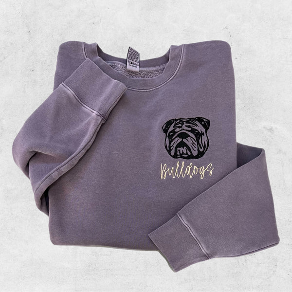 Bulldog Embroidered Sweatshirt