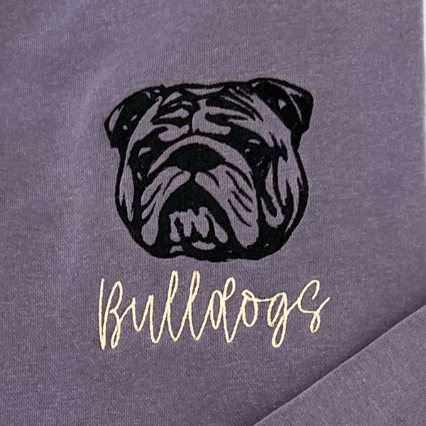 Bulldog Embroidered Sweatshirt