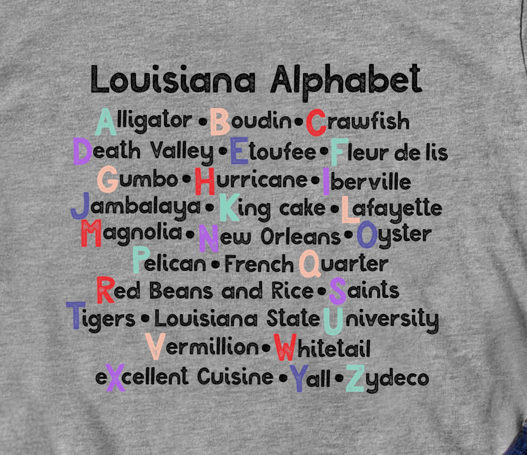 Louisiana Alphabet – CJ's Tees