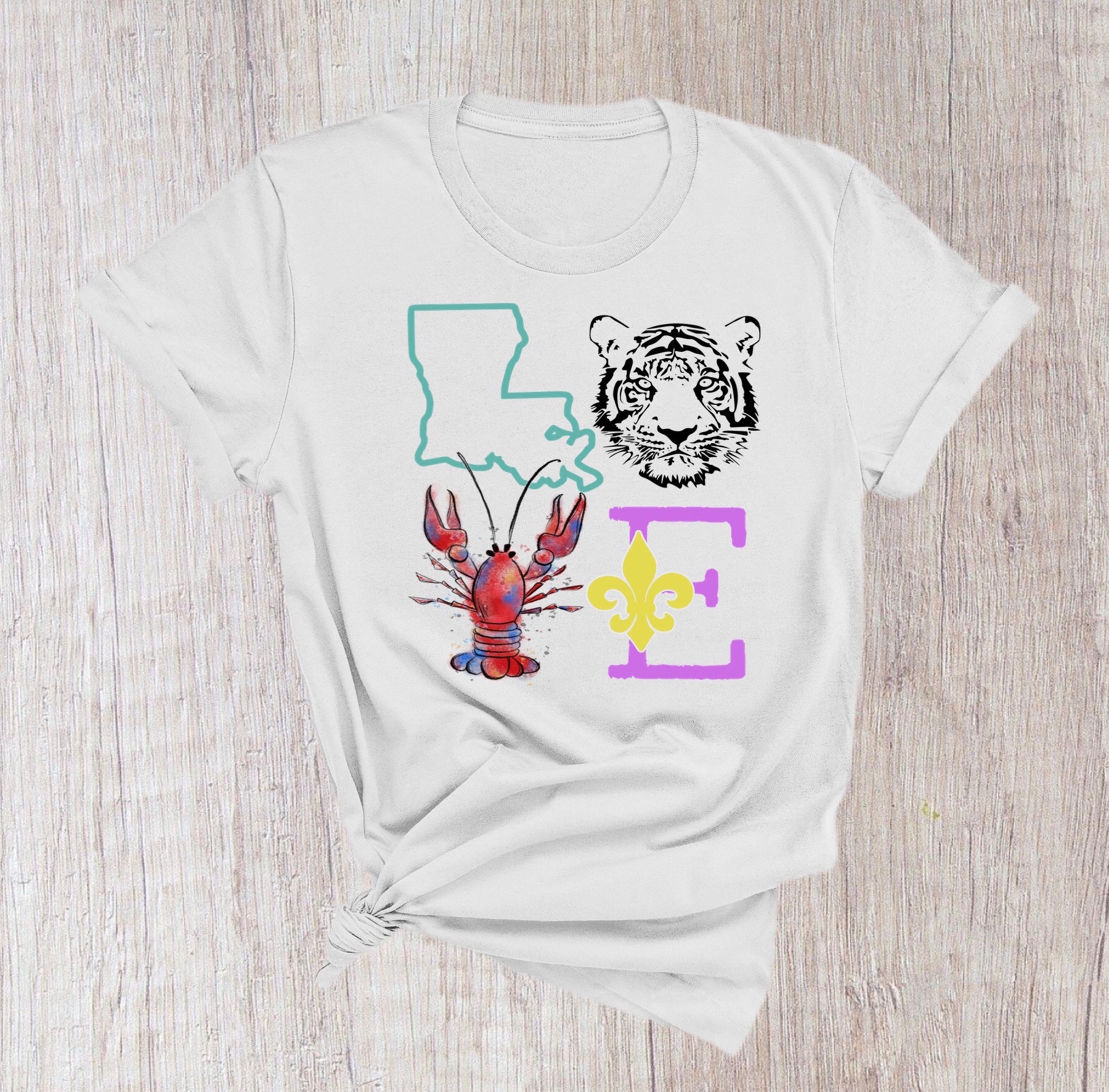 I Love You Louisiana T-Shirt - DNO Unisex XL / Sage