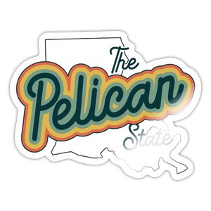 Pelican State Sticker - white glossy