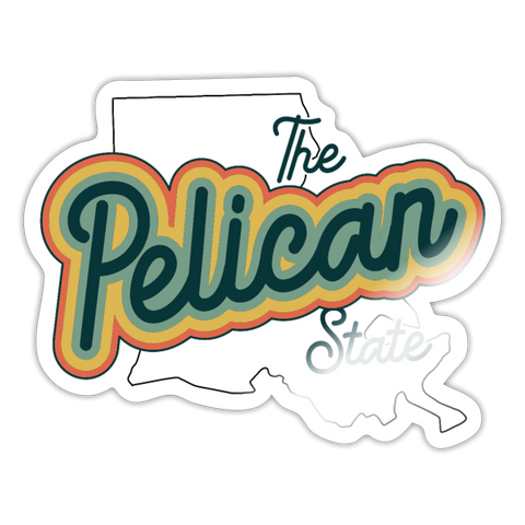 Pelican State Sticker - white glossy