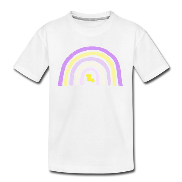 Purple and Gold Rainbow - Youth - white