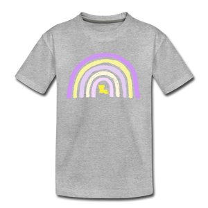 Purple and Gold Rainbow - Youth - heather gray